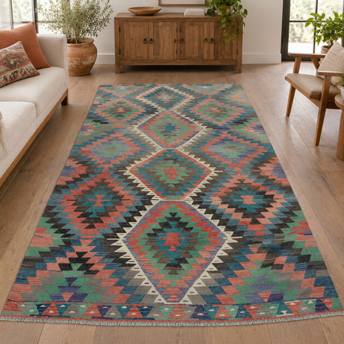 Tapis denizli vintage bleu - denizli, et