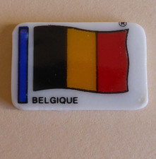 Fève de Clamecy - Drapeaux d' Europe - Drapeau de Belgique