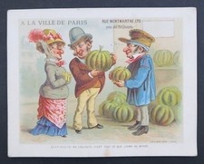 Chromo grand format A LA VILLE