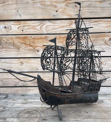 Bateau fer forgé ancien - bateau,