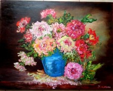 BOUQUET DE FLEURS  DAHLIAS