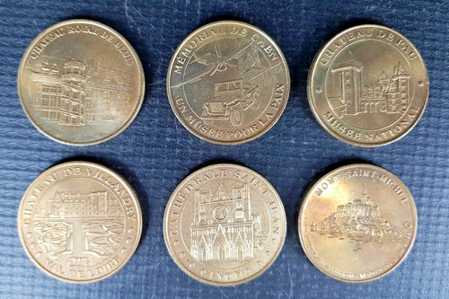 Lot pièces jetons - 6,