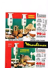 1964 ADVERTISING MOULINEX robot Marie & handset marinette