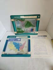 Transparency Set Overhead Projector Film School 1968 Vintage Explorers Map