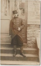 carte photo  piou piou du 164 RI Henri CAPLIER capote GDFB képi