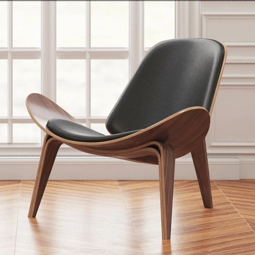 Mid century accent shell chair - accent,