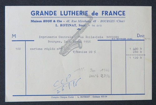Facture bourges 1956 grande - facture,