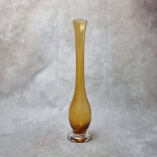 Joli Vase Soliflore verre soufflé ambrée ambre décoration
