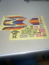 kyosho optima mid Ot-115 decals  Used Some Cut Off