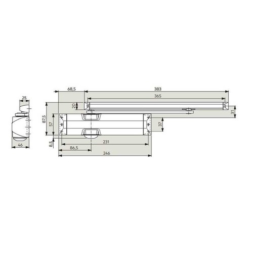 Ferme porte impulse - ts, 90