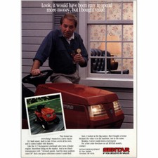 1989 Sentar Lawn Tractor: Easy to Spend More Money Vintage Print Ad