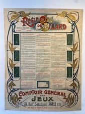 Règles du jeux de billard