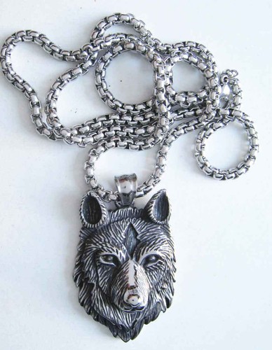 Pendentif acier inox tete - 3d,