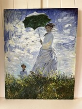 Amateur Artist Reproduction Of Claude Monet “Woman With Parasol” 22”x28”