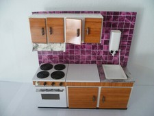 JOUET BLOC CUISINE " CUISINE MODERNE  " métal serigraphié en boite années 70