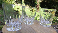 MARTINI ( VERMOUTH ) - LOT DE 3 VERRES VINTAGE - TBE - BAR & BISTROT