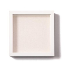 3D Cadre Boîte avec Planche en Toile 20x20cm Cadre Profond Vitre en Verre pou...