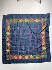 Burberrys Vintage Women's Monogram Silk Scarf Luxury Foulard Designer