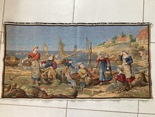 Antique Wall Tapestry Woven Wall Hanging Return Fishing Port Boats