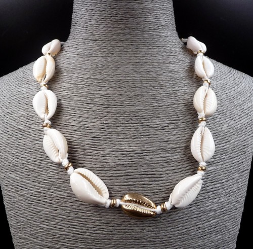 Collier bohème coquillages - collier, en