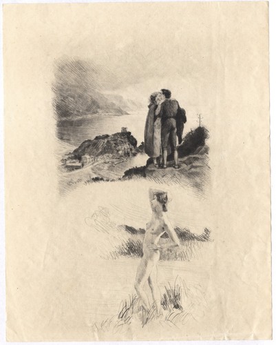 1947 gravure eau forte dessin - 1947,