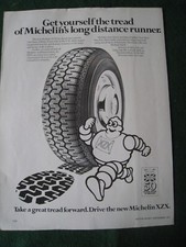 MICHELIN XZX TYRES LONG DISTANCE RUNNER TREAD 1977 ADVERT A4 SIZE file 16