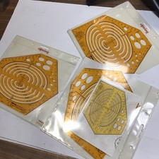 3x Rotring Axolipse Angle, Template All Together, Very Good Used (D-46)