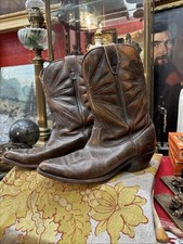 santiag ancienne paire de bottes en cuir vers 1970-80