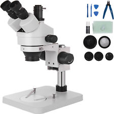 VEVOR Microscope Stéréo Laboratoire Trinoculaire 3,5X-90X avec Support de Pilier