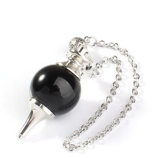 Amulette pendule onyx noir de