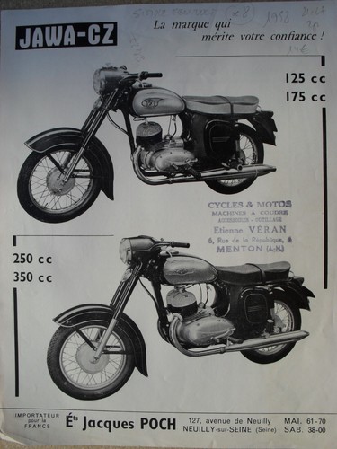 Jawa 250 350 gamme motos - jawa,