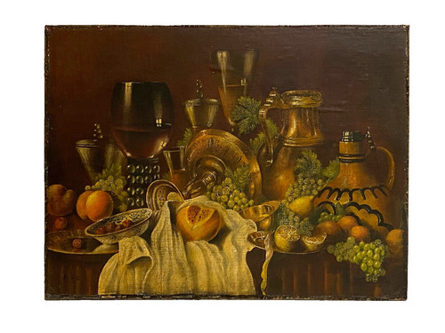 Tableau ancien hsp marouflée - tableau,