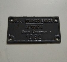 Plaque Fonte 1982 Societe