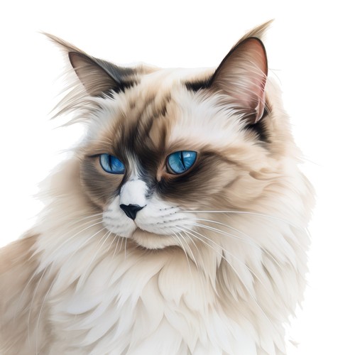Autocollants ragdoll chat - 6,