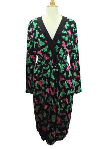 Robe portefeuille crêpe de - robe, en