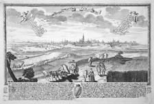 1740 Strasbourg Alsace Vue Panoramique Gravure Léopold
