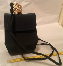 PALOMA PICASSO BLACK SILK EVENING PURSE (59)