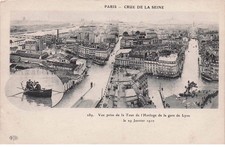 PARIS CRUE DE LA SEINE view taken from the clock tower of the Gare de Lyon