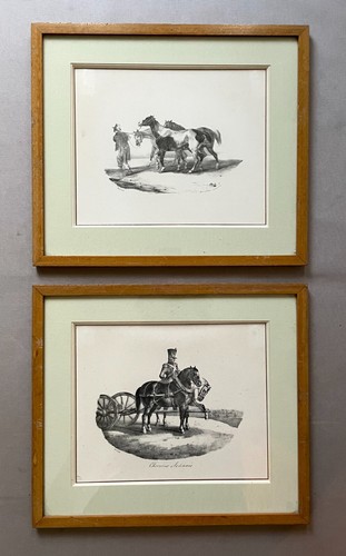 Chevaux deux lithographies - chevaux,,