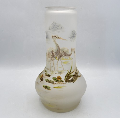 Vase verre soufflé dépoli