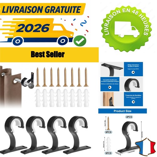 Supports tringle rideau - tringle,