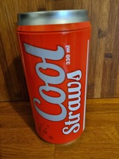 Grande canette de coca distributeur de pailles