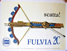 AFFICHE ORIGINALE ITALIENNE GARAGE CONCESSION LANCIA FULVIA 1963 1972 Arbalète