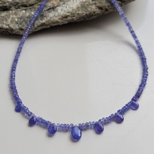 collier argent pierre