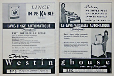 1962 WESTINGHOUSE PRESS ADVERTISEMENT Automatic Laundry & Dishwasher