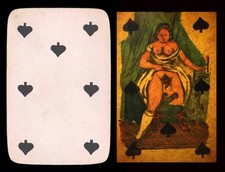 EROTIC PLAYING CARD 1830 / hidden optical optical toy magic lantern / 260