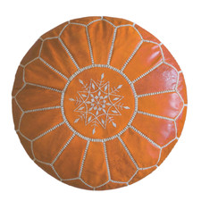 Moroccan Leather Pouf