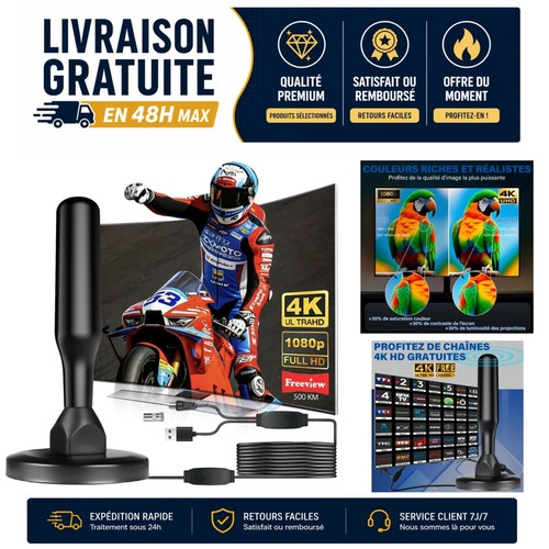 Antenne tnt intérieure - tv,