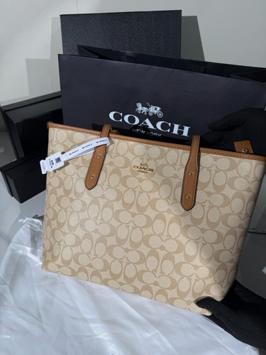 Coach signature tote bag khaki - tote,