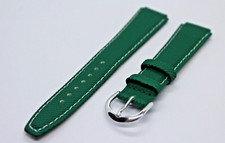 Bracelet montre ; VERT; aspect TISSUS ;ENTRECORNES 16mm ; boucle argentée/ 344-2